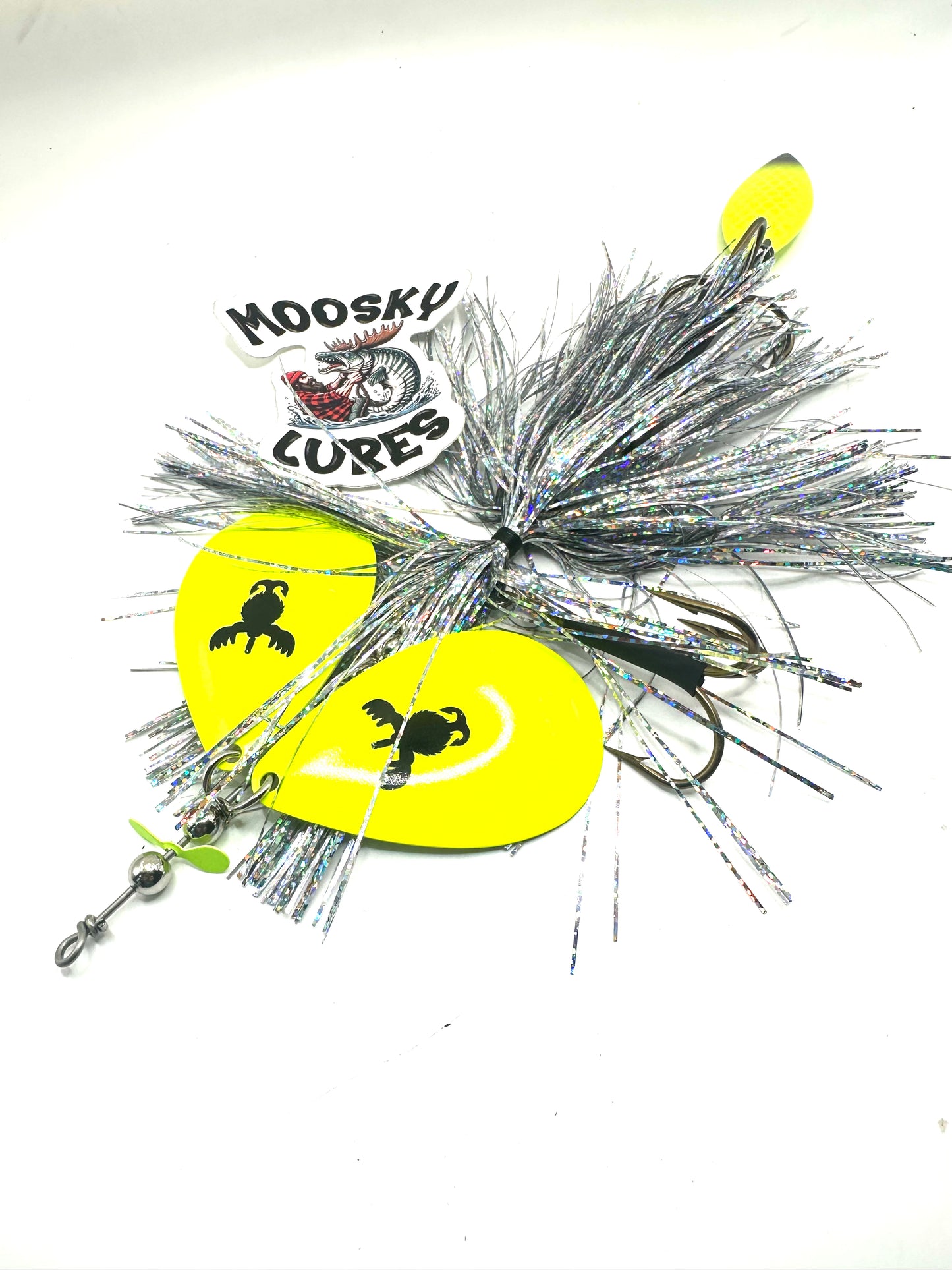 Chartreuse 10’s Silver with Tail Spin and prop