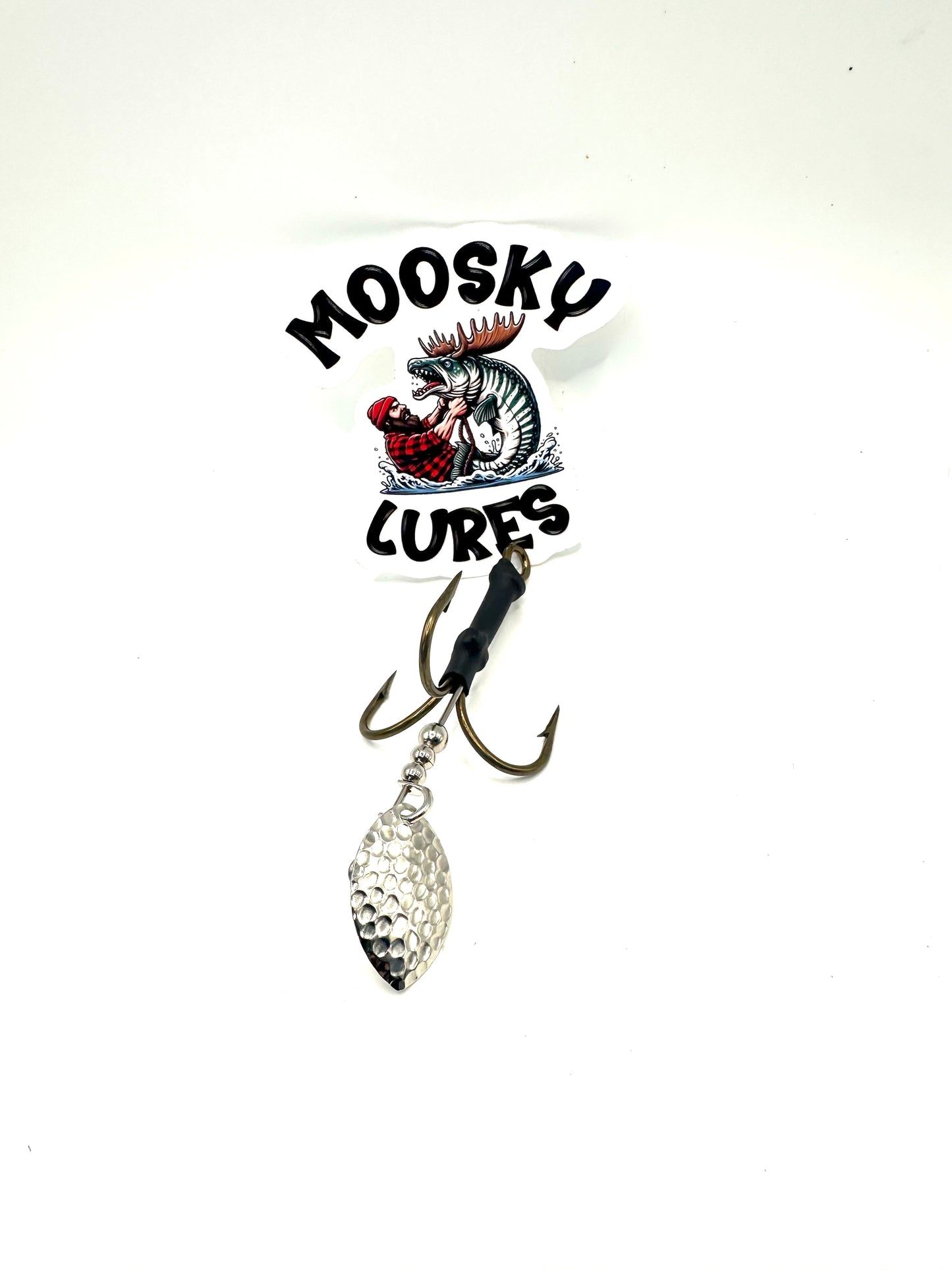 #6 mustad tail spin silver hammered wide willow