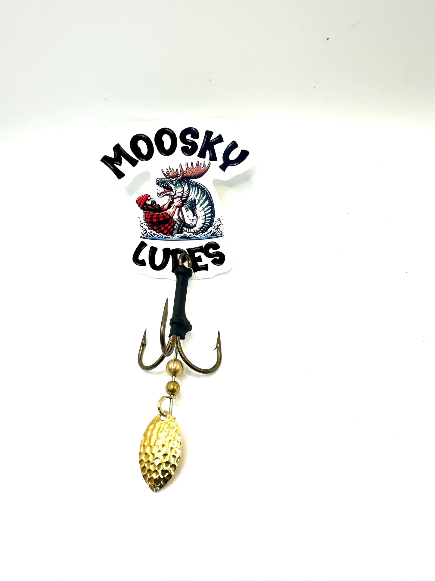 #6 mustad tail spin gold hammered wide willow