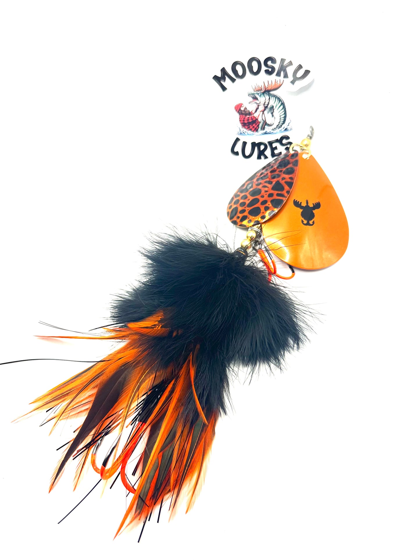 10/12 Black and Orange Hootch Blade Marabou Hackle Mix