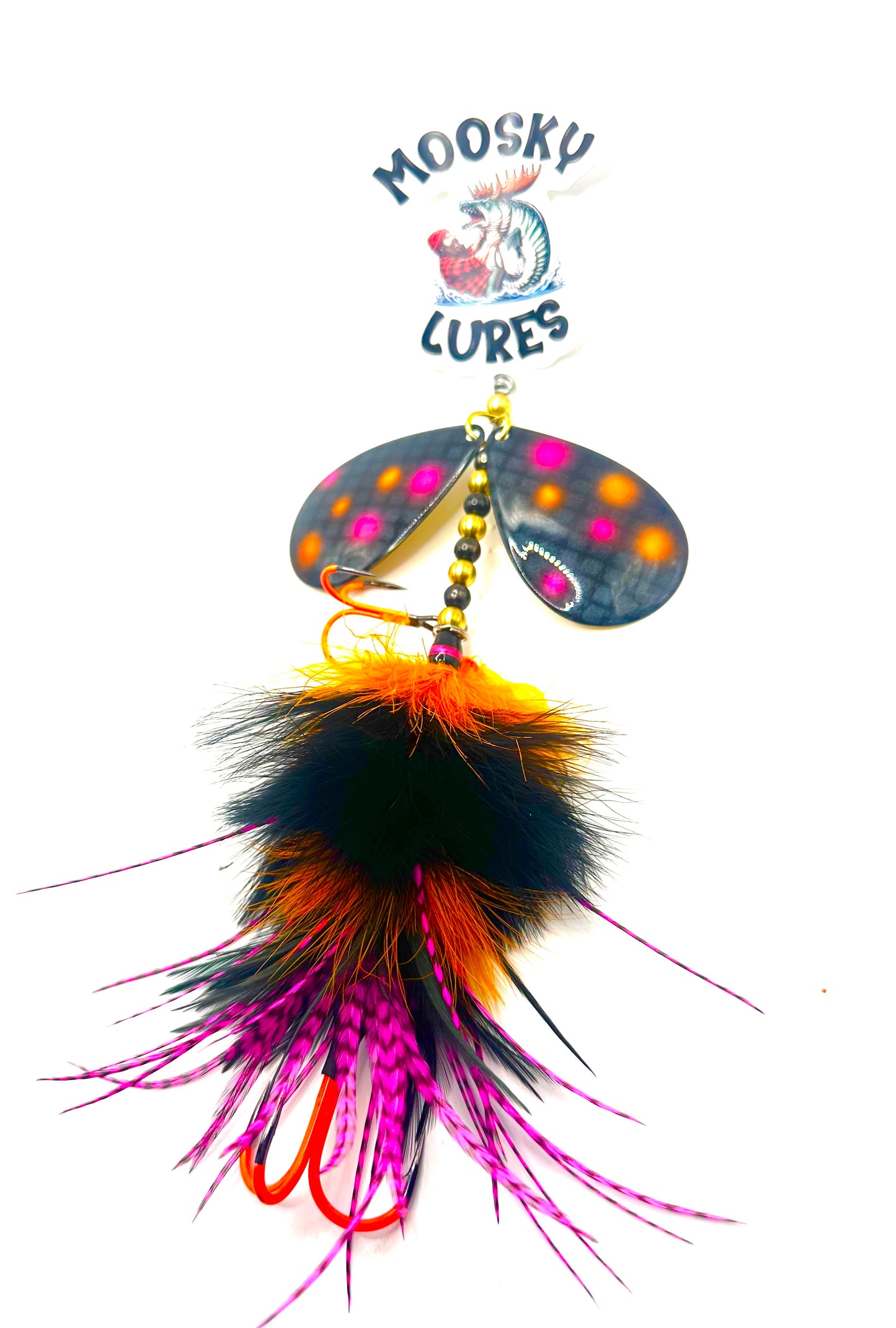 Double 10 Custom Hootch Blades Marabou Hackle Mix