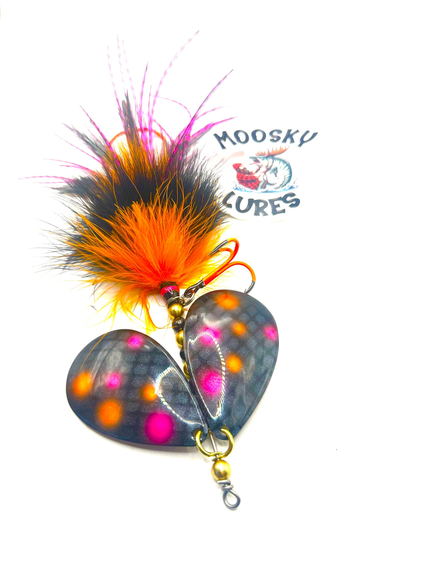 Double 10 Custom Hootch Blades Marabou Hackle Mix