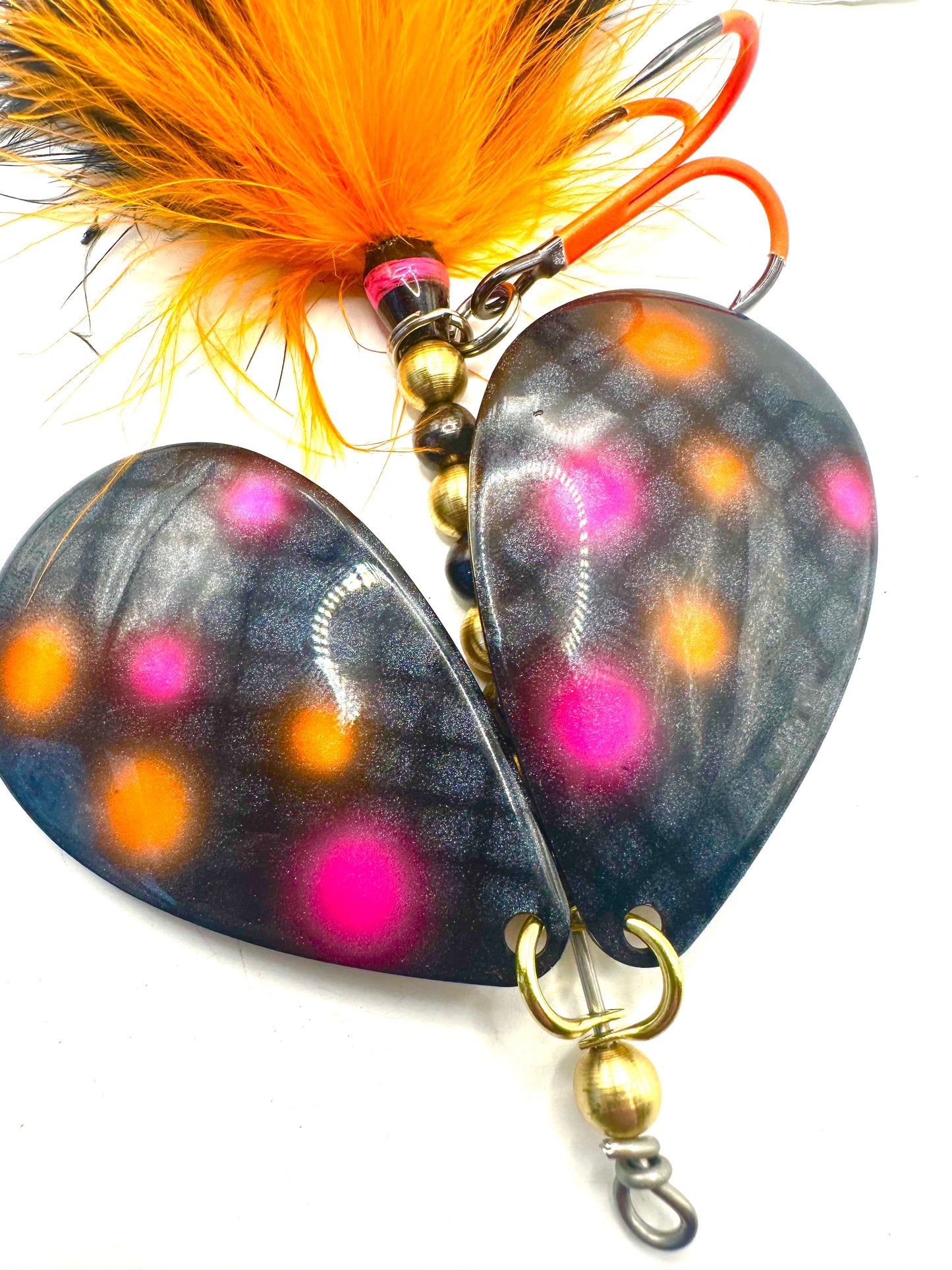 Double 10 Custom Hootch Blades Marabou Hackle Mix