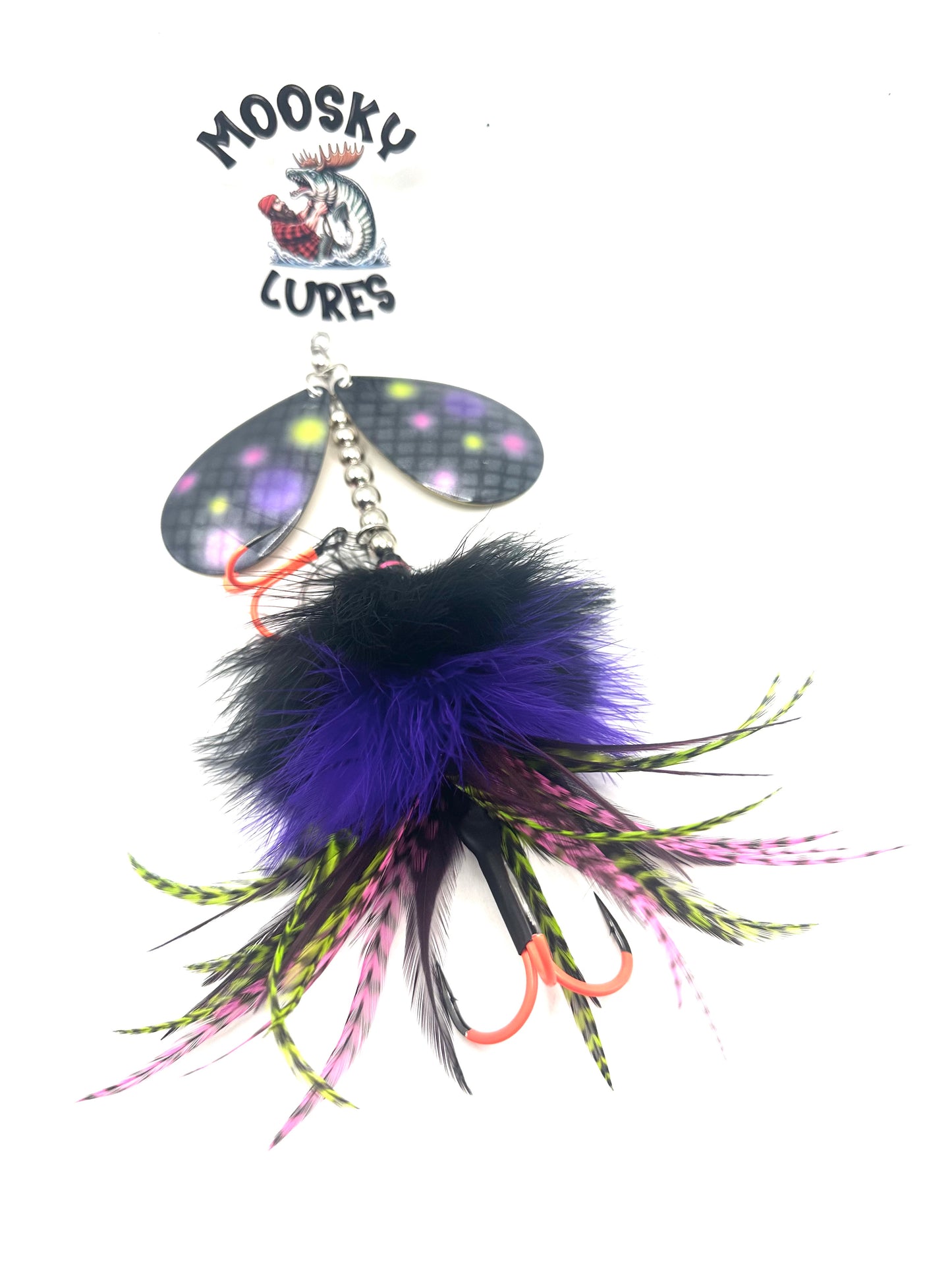 Double 10 Custom Hootch Blades Marabou Hackle Mix