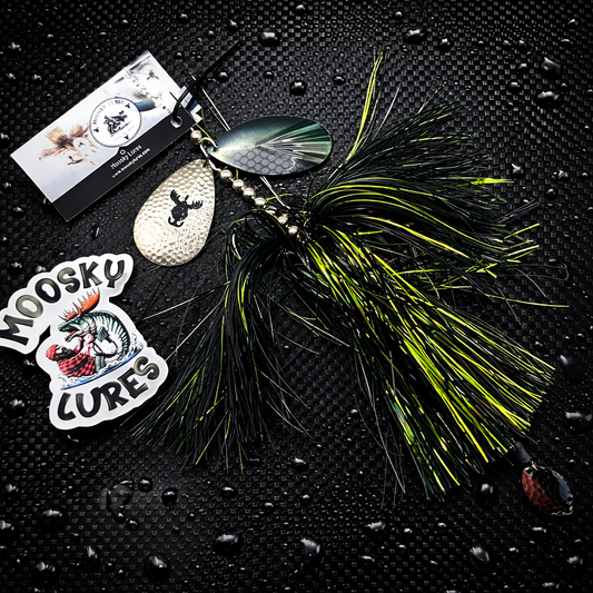 10/9 custom fluted Hootch blade flowage green with tail spin