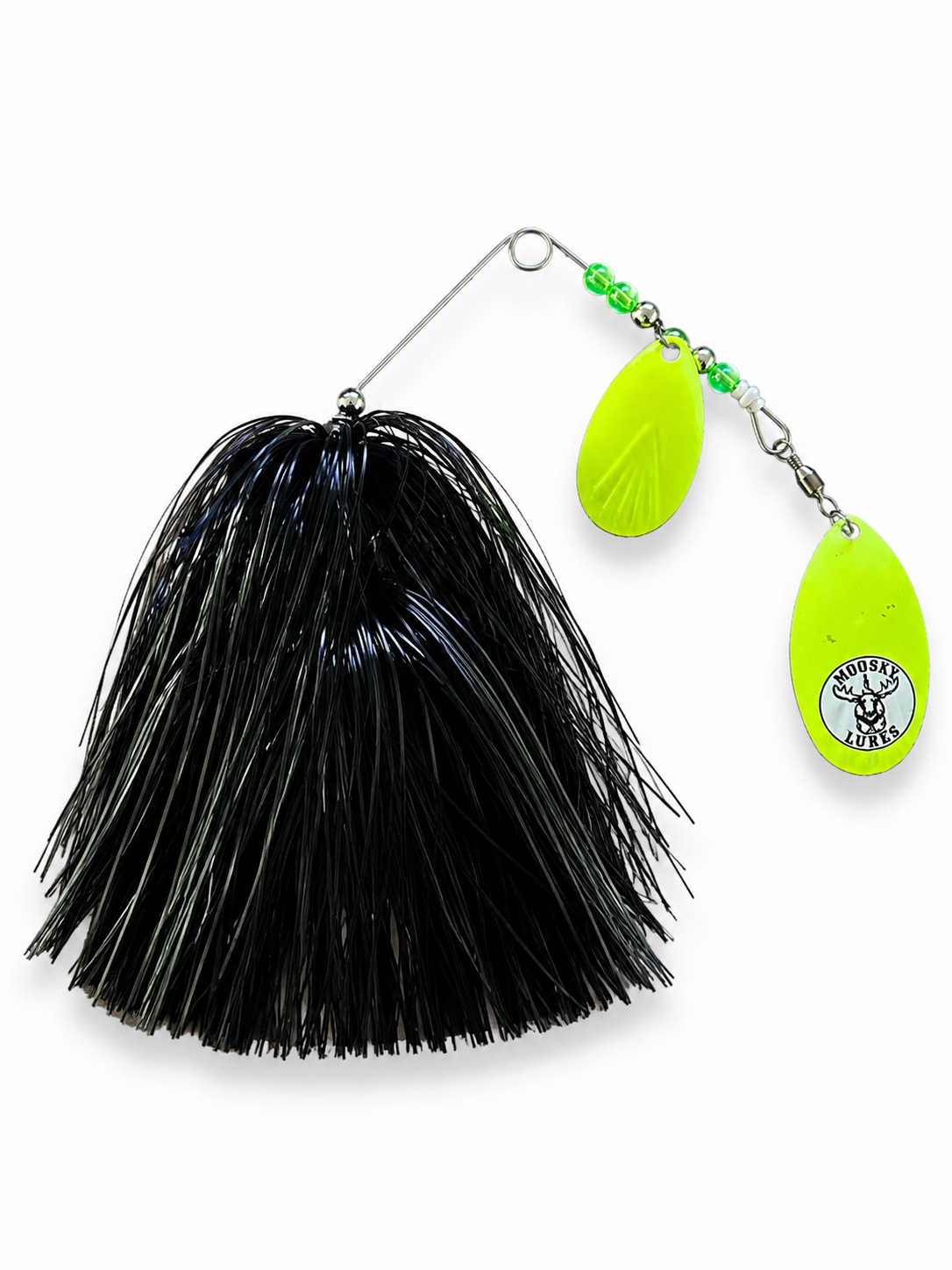 8/9 Fluted Black Chartreuse Spinner