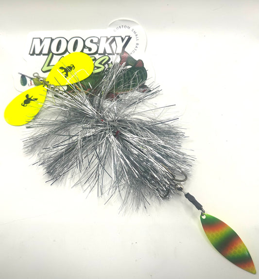 Chartreuse 10’s Silver with Tail Spin