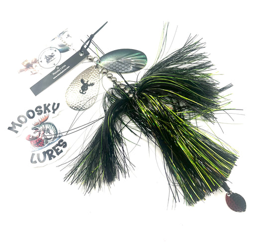 Double 9 Custom Hootch Green Black with tail spin