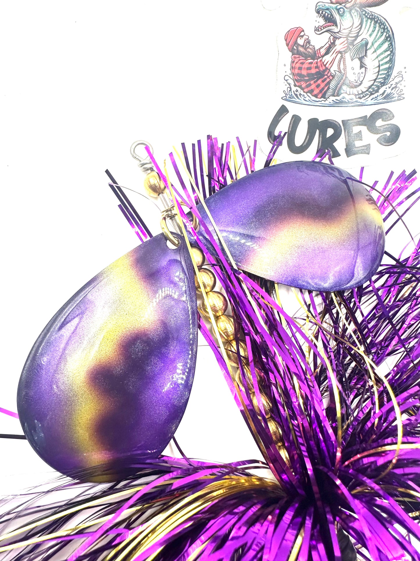Purple Gold Hootch 10’s with Tail Spin