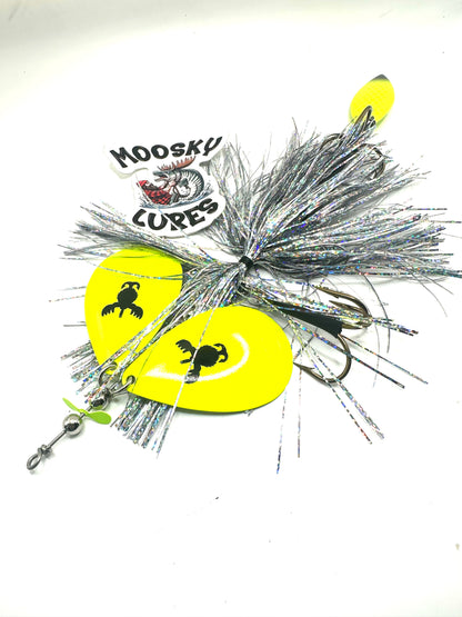 Chartreuse 10’s Silver with Tail Spin and prop
