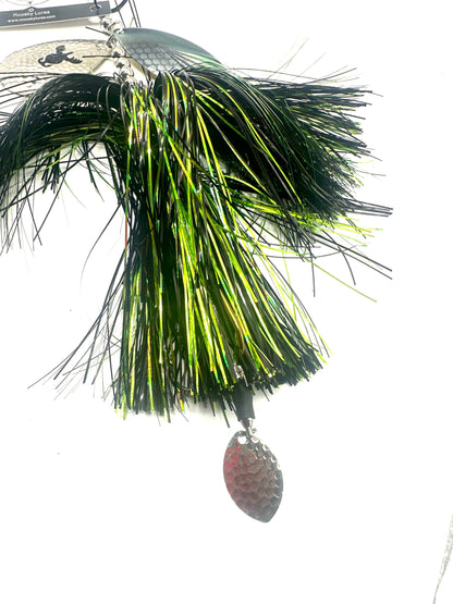 Double 9 Custom Hootch Green Black with tail spin