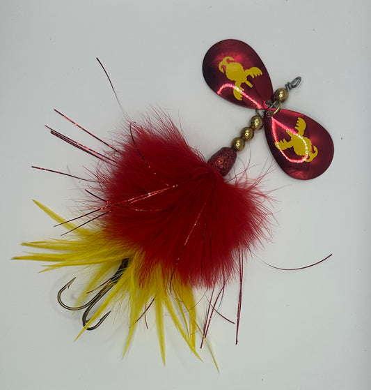 Double 8 Ketchup and Mustard Marabou Hackle Flash Mix