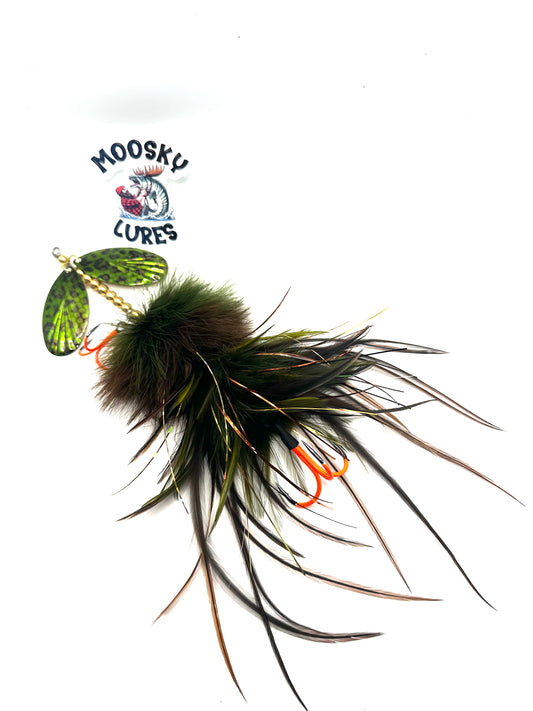 Double 9 Swamp Frog Marabou Flash Hackle Mix