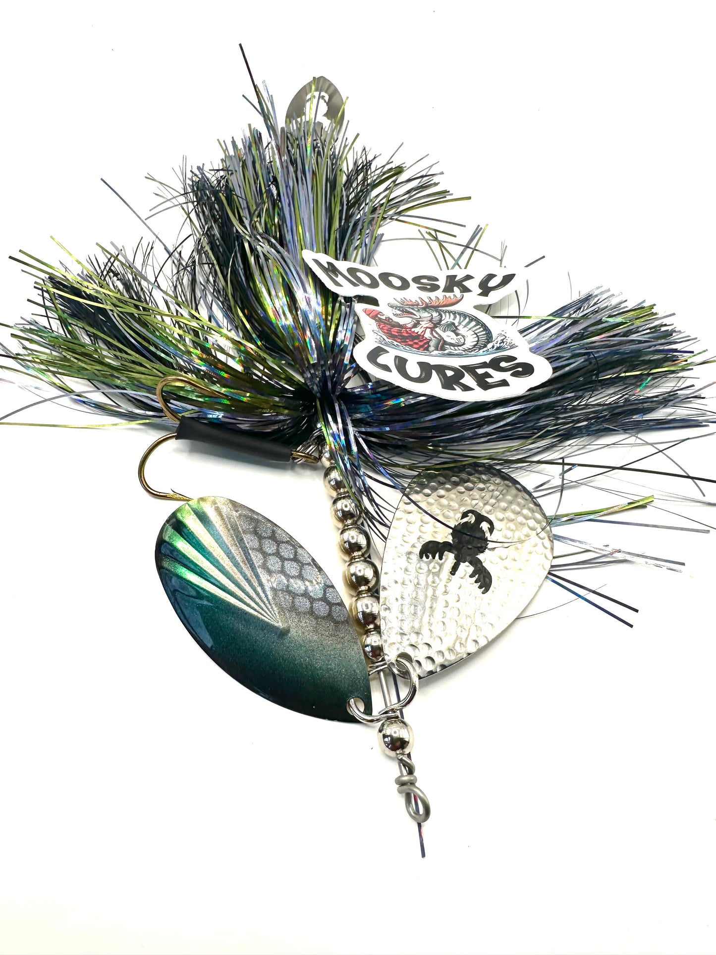 Double 9 Fluted Custom Hootch Gunmetal Green with tail spin