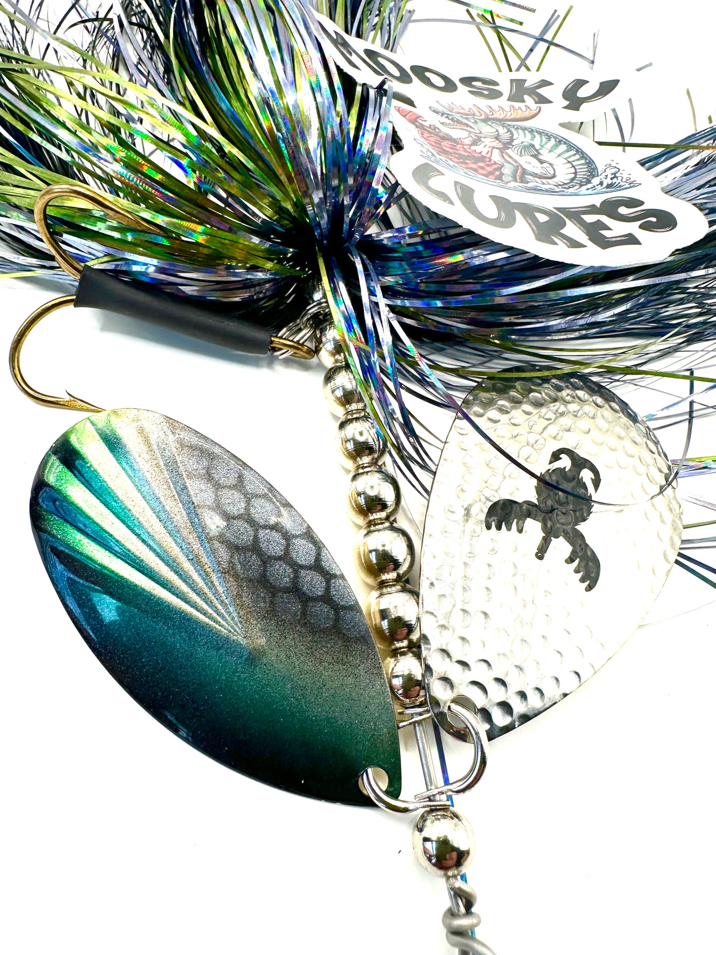 Double 9 Fluted Custom Hootch Gunmetal Green with tail spin