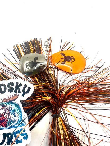 7/8 staggered black and orange with tail spin