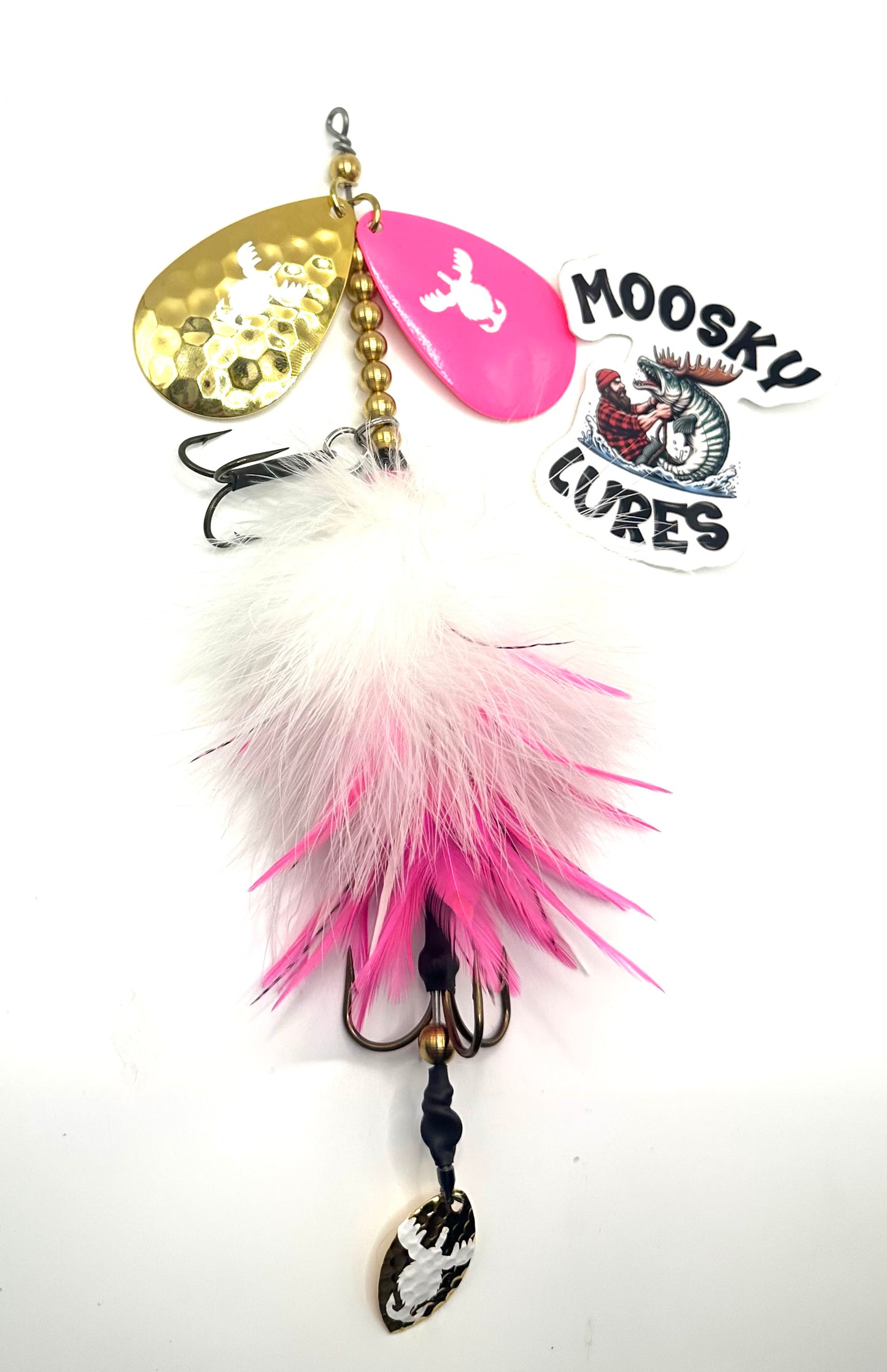 Double 9 Pink White with Tail Spin