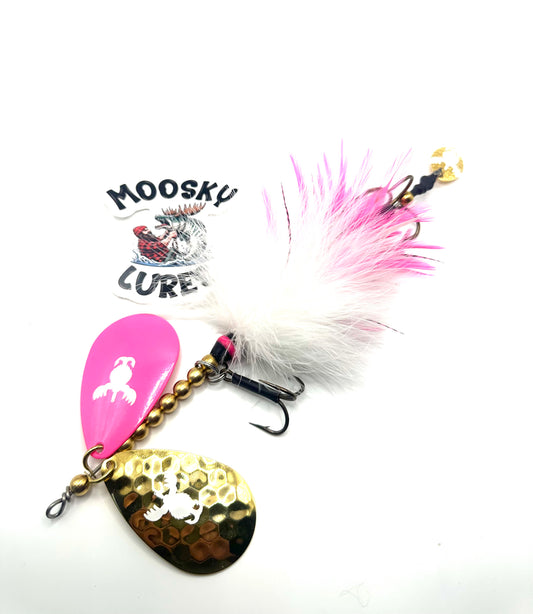 Double 9 Pink White with Tail Spin