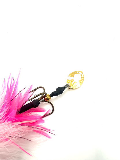Double 9 Pink White with Tail Spin