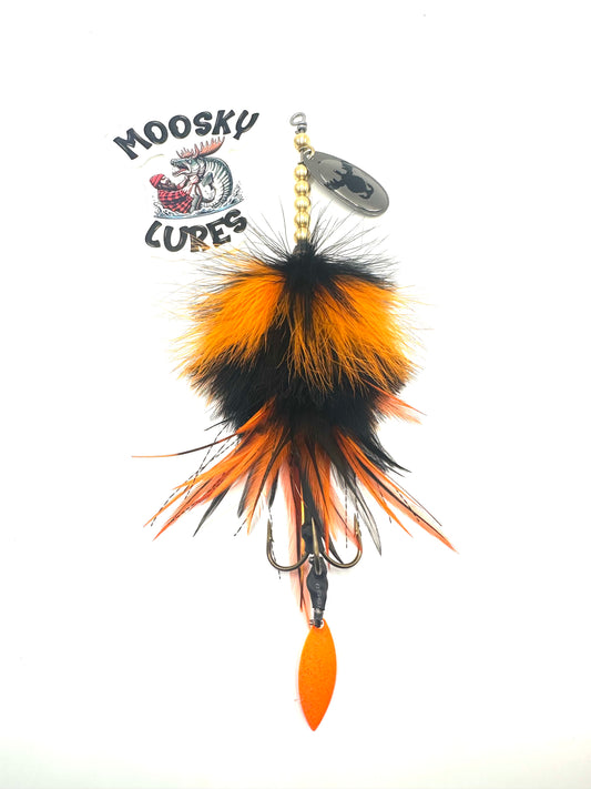 Black Orange Single Blade Tail Spin for Kris