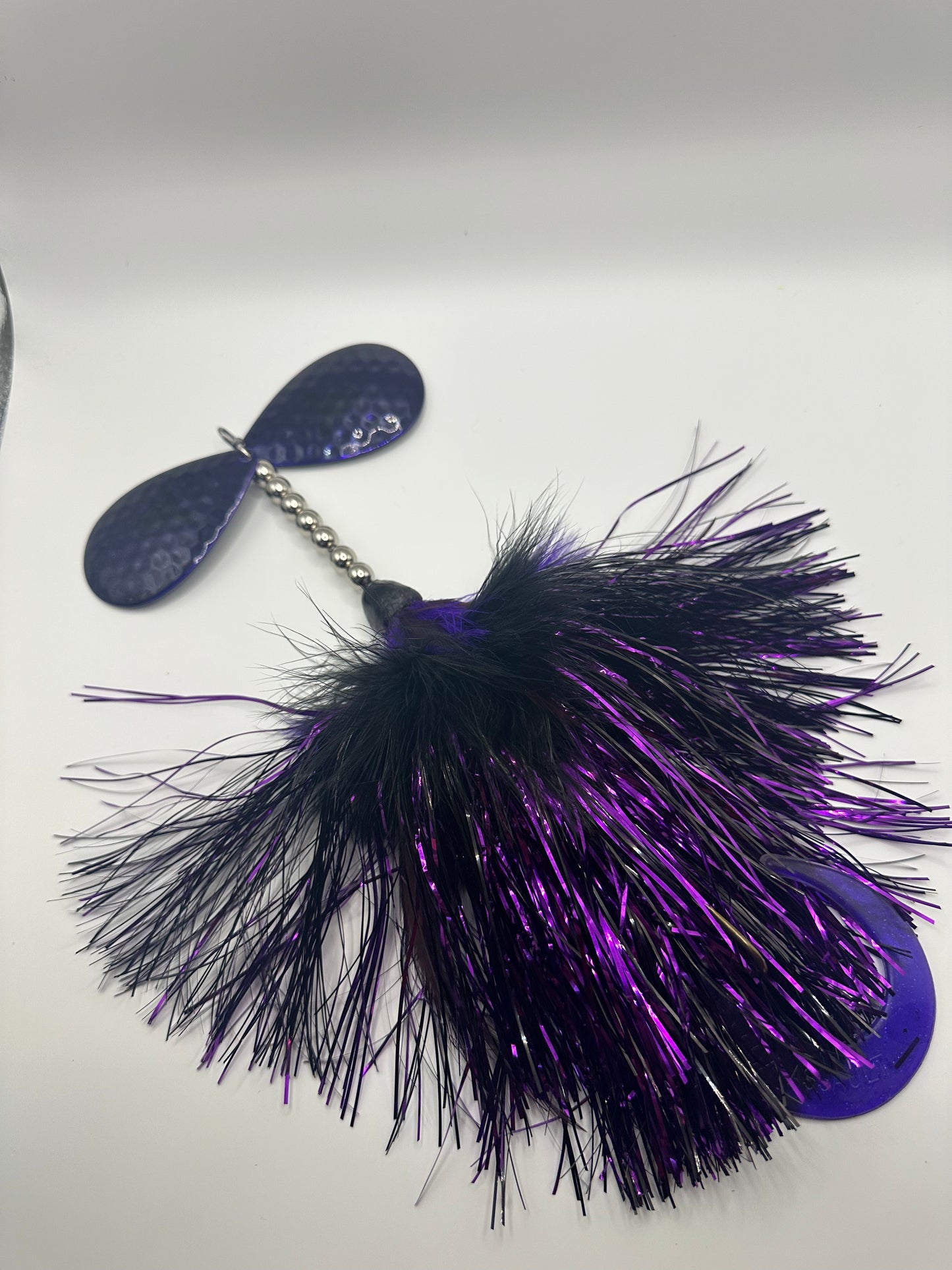 Double 10's Marabou Flash Mix Purple and Black