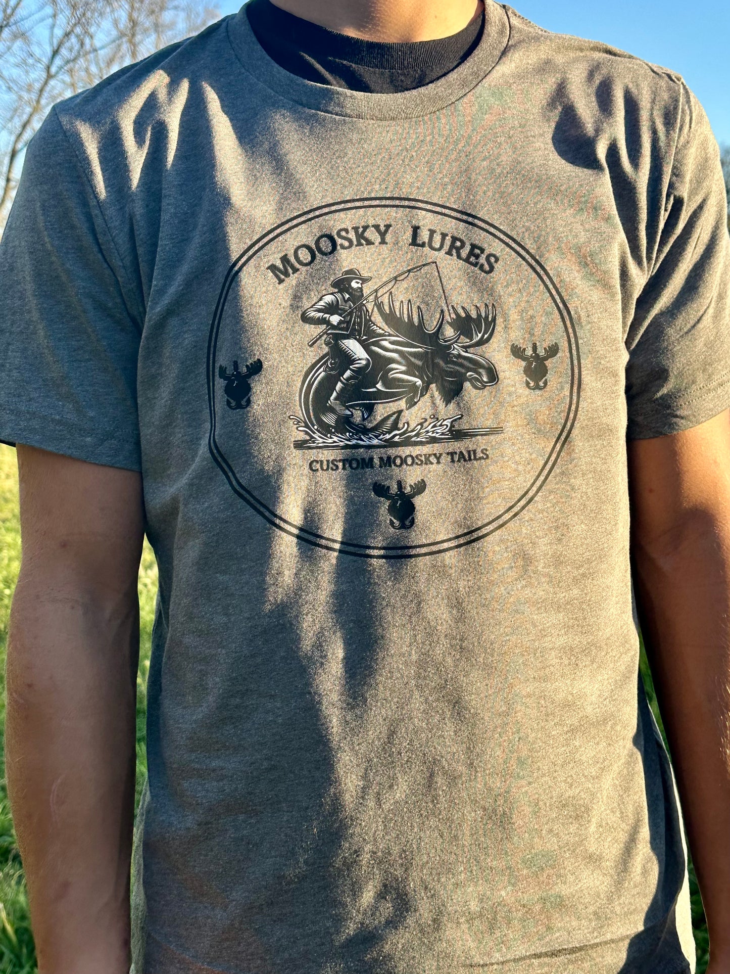 Gray Short Sleeve T (Moosky Rider)